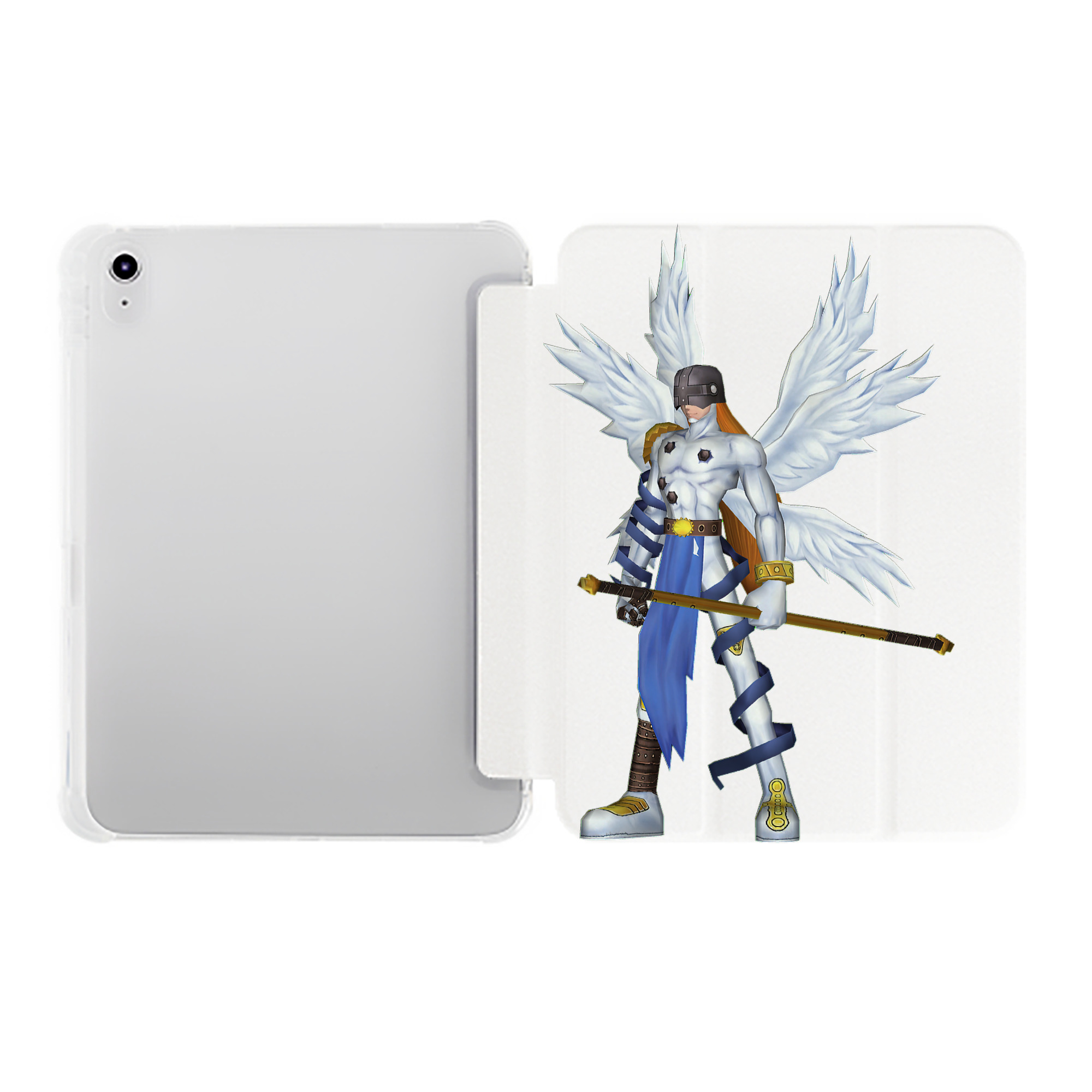 （画像用） Digimon デジタルモンスター/デジモン IPad ケース ペン収納付き 三つ折りスタンド PUレザー×シリコン 対応機種9.5/10.5/10.9インチ